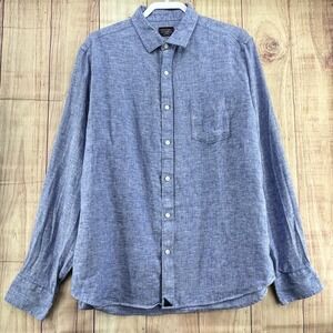 UNTUCKit Men's Linen Button Up Shirt Size XL Slim Fit Wrinkle Resistant Long Slv